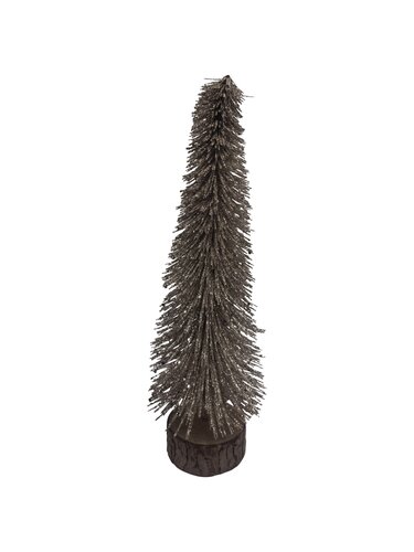 Kerstboom glitter - D7xH30cm Champagne