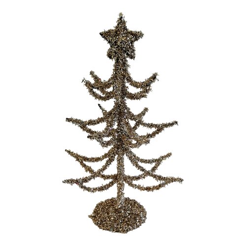 Kerstboom met takken glitter - D18xH32cm Champagne