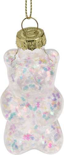 Kerstboom ornament beertje, 4 designs - H 7 cm - afbeelding 2