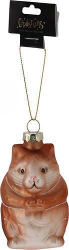 Kerstboom ornament dierenhanger, 4 soorten - H 10 cm - afbeelding 4