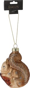Kerstboom ornament dierenhanger, 4 soorten - H 10 cm - afbeelding 3