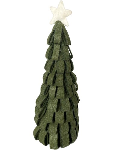 Kerstboom vilt D 14 x H 32 cm