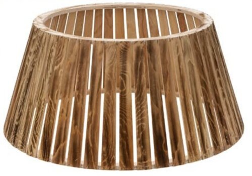 Kerstboomhuls hout D58 x H 25 cm light burned (2 delig)