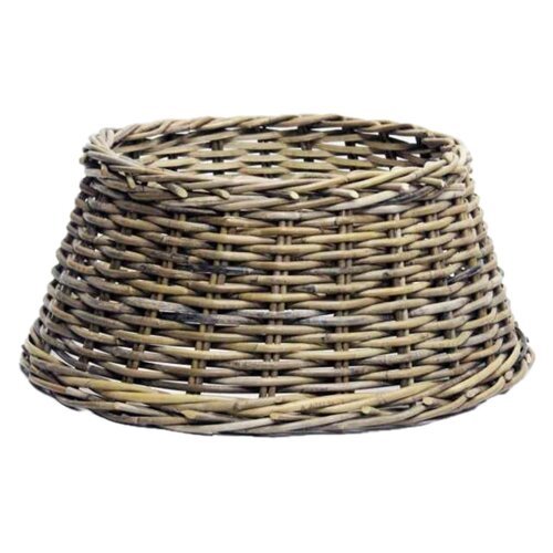 Kerstboomhuls rotan grijs - D 65 x H 20 cm