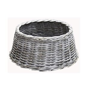 Kerstboomhuls rotan wit - D 65 x H 20 cm