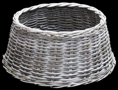 Kerstboomhuls Rotan Wit D60H26cm - afbeelding 1