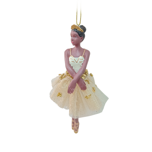 Kerstboomornament ballerina 1st - D 6 x H 13 cm - afbeelding 1