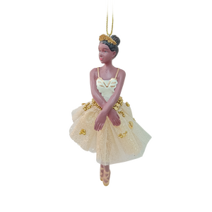 Kerstboomornament ballerina 1st - D 6 x H 13 cm - afbeelding 1
