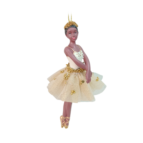 Kerstboomornament ballerina 1st - D 6 x H 13 cm - afbeelding 2