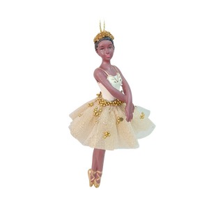 Kerstboomornament ballerina 1st - D 6 x H 13 cm - afbeelding 2