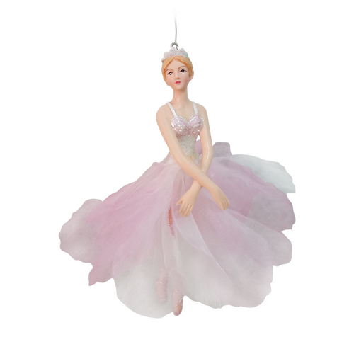 Kerstboomornament ballerina 1st - D 6 x H 17 cm - afbeelding 1