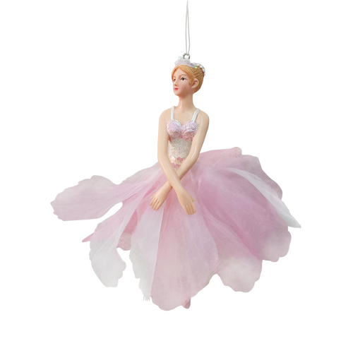 Kerstboomornament ballerina 1st - D 6 x H 17 cm - afbeelding 2