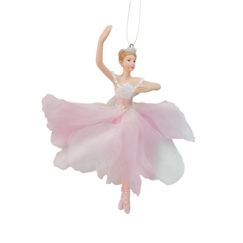 Kerstboomornament ballerina 4th - D 6 x H 17 cm - afbeelding 2