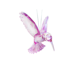 Kerstboomornament kolibri roze - L 9 x B 10 x H 11 cm - afbeelding 1