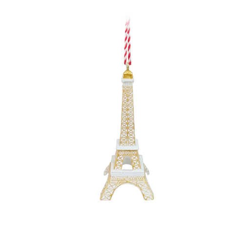 Kerstboomornament travel eifeltoren - D 4,5 x H 14,5 cm - afbeelding 2