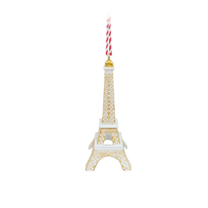 Kerstboomornament travel eifeltoren - D 4,5 x H 14,5 cm - afbeelding 2