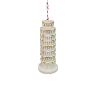 Kerstboomornament travel toren van Pisa - D 4 x H 11,5 cm - afbeelding 1