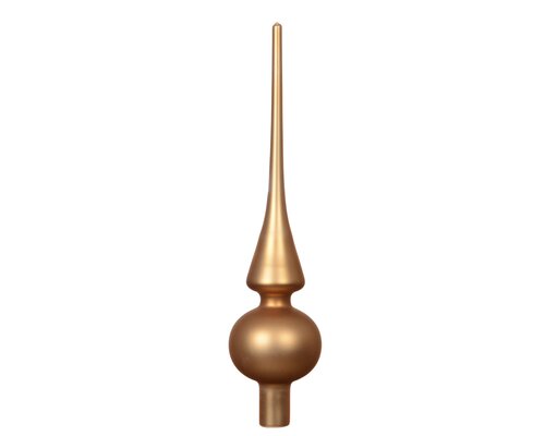 Kerstboompiek glas - D6xH26cm Karamelbruin - afbeelding 1