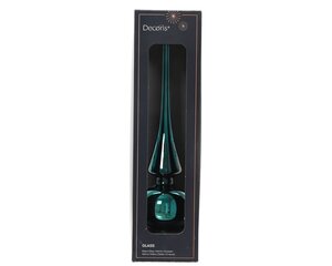 Kerstboompiek glas - D6xH26cm Smaragdgroen - afbeelding 1