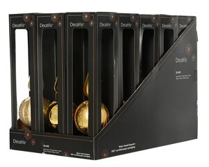 Kerstboompiek glas - D8xH31cm Parel/licht goud - 3 Varianten - afbeelding 3
