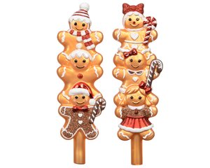 Kerstboompiek glas - L8xH27cm Meerkleurig - 2 Varianten - afbeelding 2