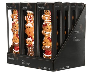 Kerstboompiek glas - L8xH27cm Meerkleurig - 2 Varianten - afbeelding 3