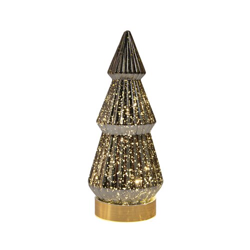 Kerstboompje 10led 23.5x10cm antr