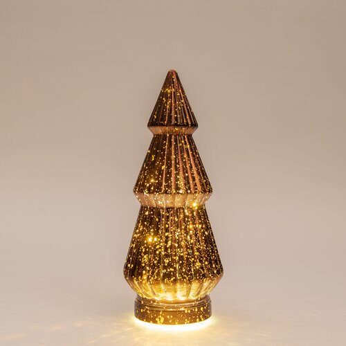 Kerstboompje 10led 23.5x10cm brns
