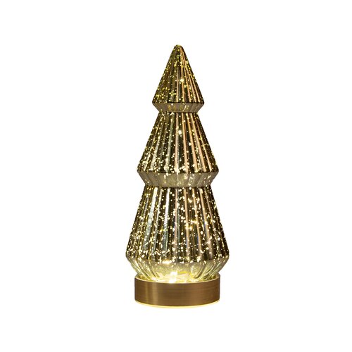 Kerstboompje 10led 23.5x10cm goud