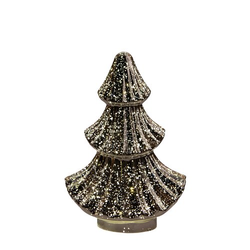 Kerstboompje 10led 24x15.5cm antrac