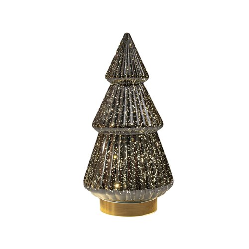 Kerstboompje 10led 28.5x15cm antr