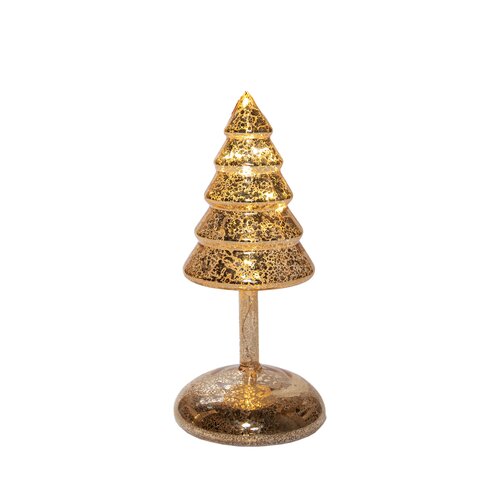 Kerstboompje op stam h20.5cm goud