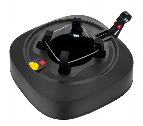 Kerstboomstandaard kunststof  (ABS) met spanner 32x32x9,5cm zwart