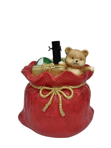 Kerstboomstandaard zak met beer 41 x 31 x 42 cm
