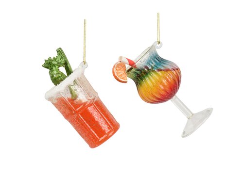 Kersthanger cocktail glas - B4,9xH10,7cm Transparant per stuk