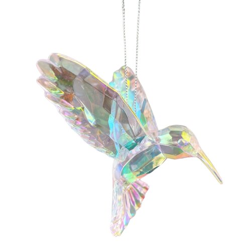 Kersthanger kolibriee - H9cm Wit