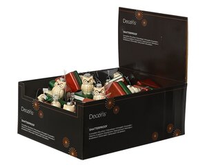 Kersthanger uil kunststof - B7,1xH9cm Meerkleurig - afbeelding 2