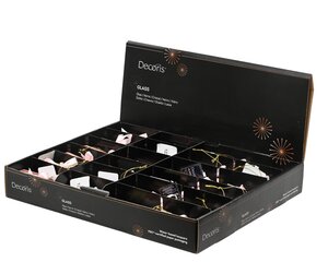 Kersthangers cosmetica glas - B3,8xH6,6cm Meerkleurig per stuk - afbeelding 4