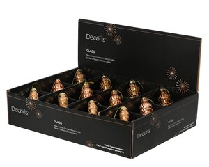 Kersthangers glas - D5,8xH13,2cm Brandy per stuk - afbeelding 3
