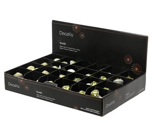 Kersthangers paddenstoel glas - D3,2xH4,1cm Dennengroen per stuk - afbeelding 2