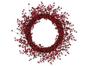 Kerstkrans bessen rood - D 50 cm
