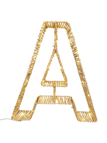 Kerstletters XMAS LED - H30cm Naturel - afbeelding 3