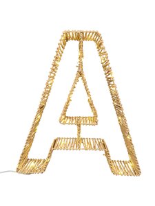 Kerstletters XMAS LED - H30cm Naturel - afbeelding 3