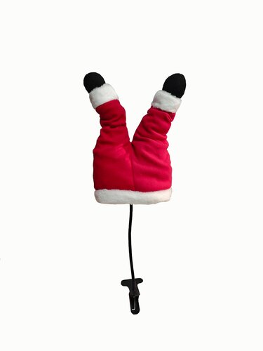 Kerstman bewegende benen 19x13x72cm excl. 3xAA