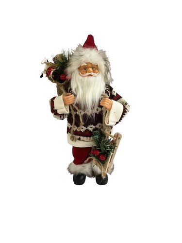Kerstman met trui H 30 cm - afbeelding 1