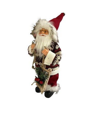 Kerstman met trui H 30 cm - afbeelding 2