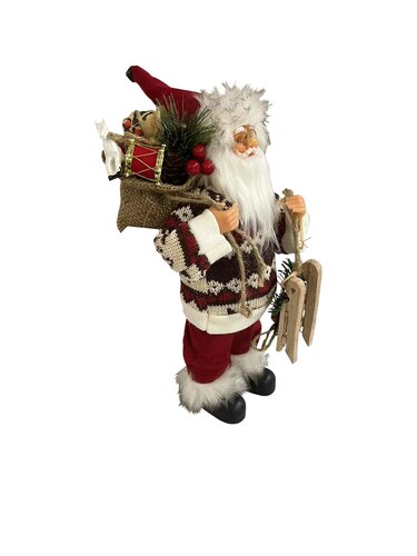Kerstman met trui H 30 cm - afbeelding 3