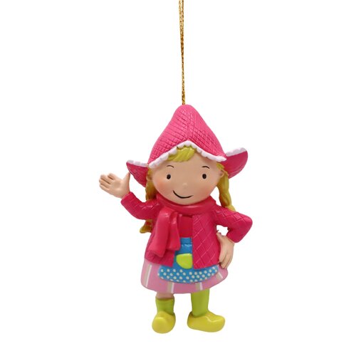 Kerstornament Fien resin 9 cm - afbeelding 1