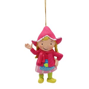 Kerstornament Fien resin 9 cm - afbeelding 1