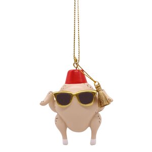 Kerstornament Friends kalkoen resin 7 cm